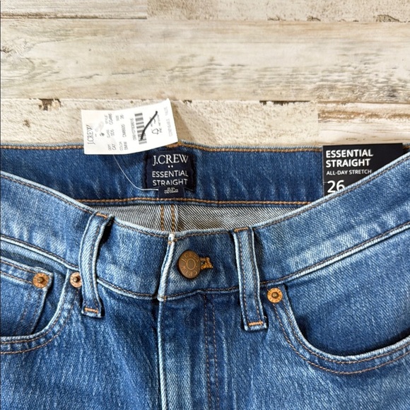 NWT J. Crew Factory Essential Straight Blue Jeans - Picture 3 of 5